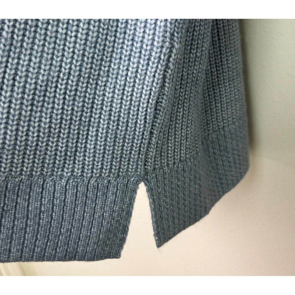 Soft Surroundings Women's Hallie Half Zip Sweater in Faded Denim Size XL NWT - Picture 6 of 9